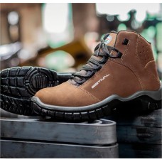 BOTA DE SEGURANCA EM COURO MARROM ESTIVAL